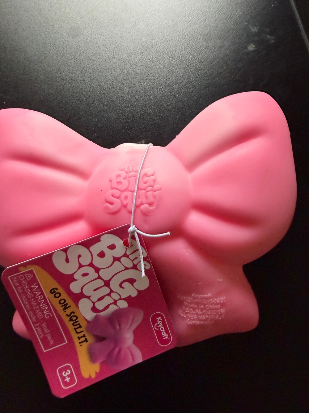 New Jumbo Squishy Big Squij Bow Pastel PINK Keycraft Sensory Fidget Sensory Toy